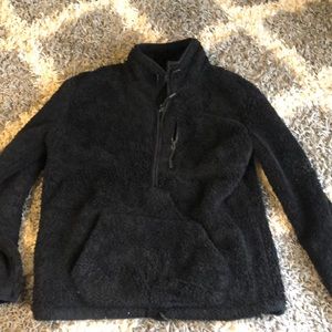 Victoria’s Secret Pink Black pull over half zip in black